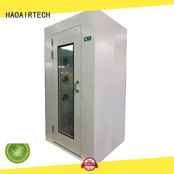 HAOAIRTECH vertical air shower with automatic swing door for large scale semiconductor factory 1