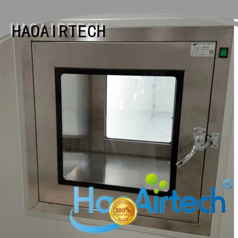 HAOAIRTECH coldrolled steel pass box clean room with conveyor line for cargo 1