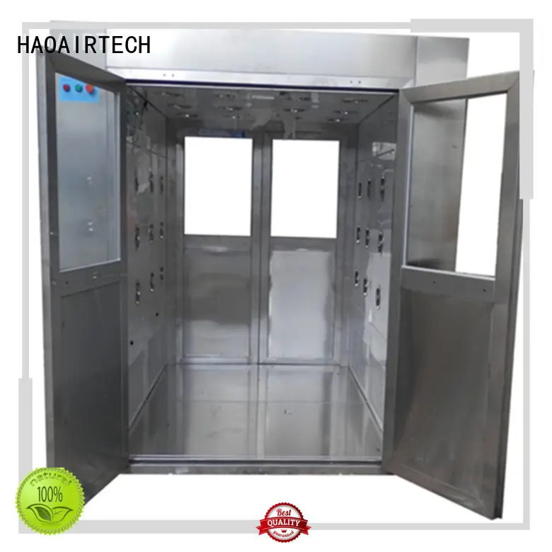 fast rolling air shower system with automatic swing door for forklift 1