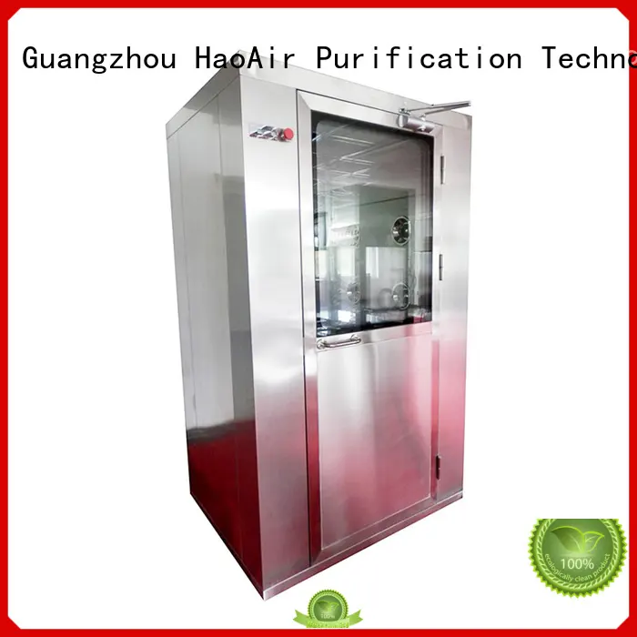 plc control system air shower system with automatic swing door for ten person 1