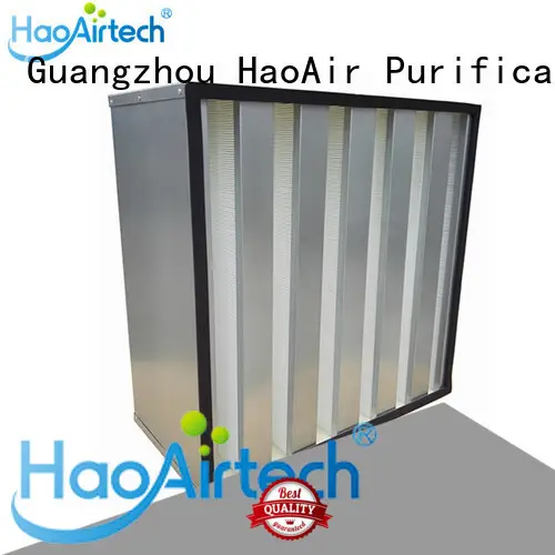 HAOAIRTECH mini pleats air purifiers hepa filter with al clapboard for electronic industry 1