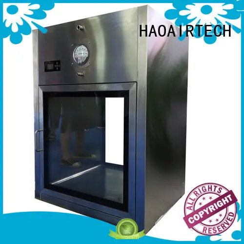 HAOAIRTECH negative pressure pass box with arc design gmp standard for hospital 1