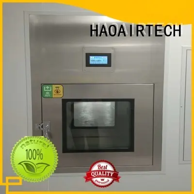 negative pressure cleanroom pass box with arc design gmp standard for electronics factory 1