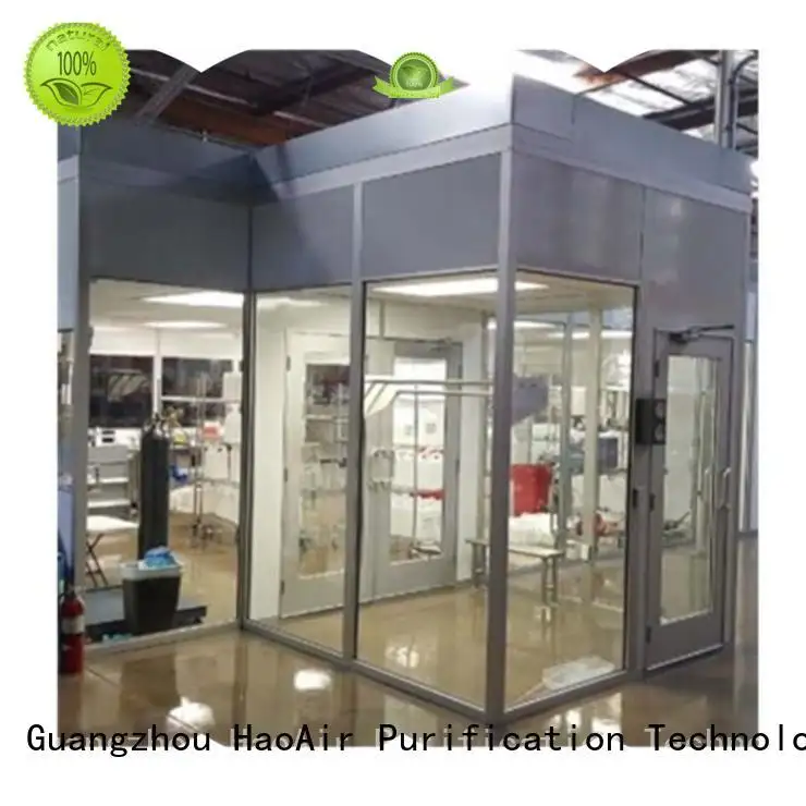 HAOAIRTECH high efficiency clean room construction with antistatic vinyl curtain for semiconductor factory 1