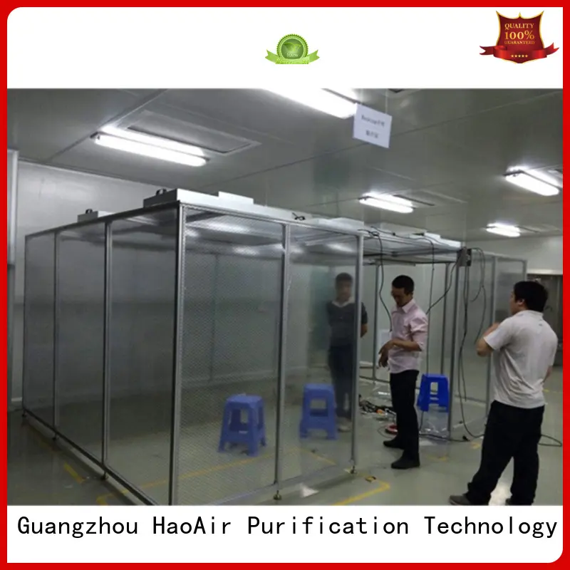 HAOAIRTECH modular clean room cost with antistatic vinyl curtain for semiconductor factory 1