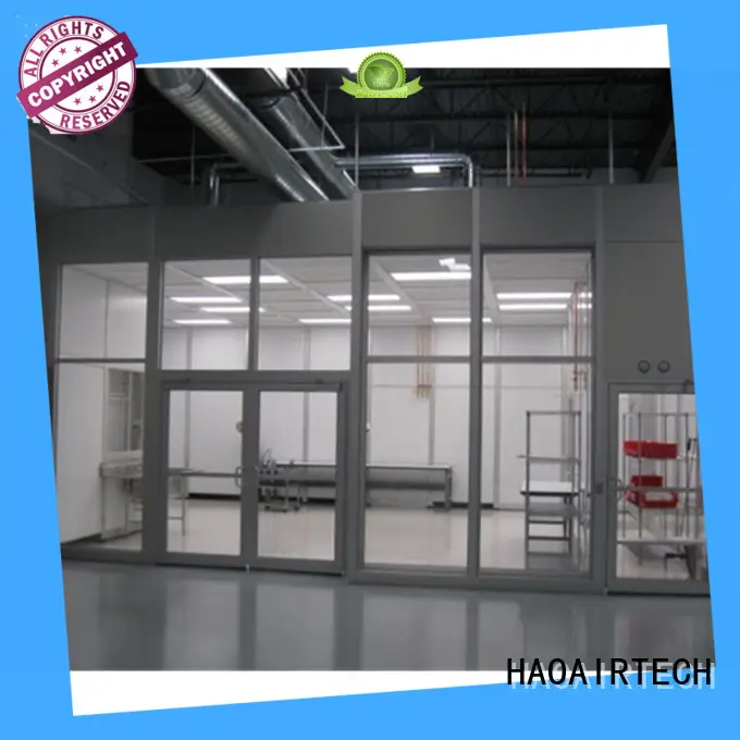 HAOAIRTECH simple hardwall cleanroom with ffu for sterile food and drug production 1