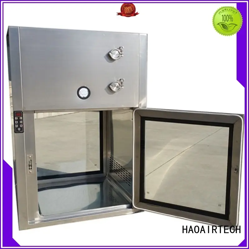 HAOAIRTECH negative pressure pass through box with baked painting for clean room purification workshop 1