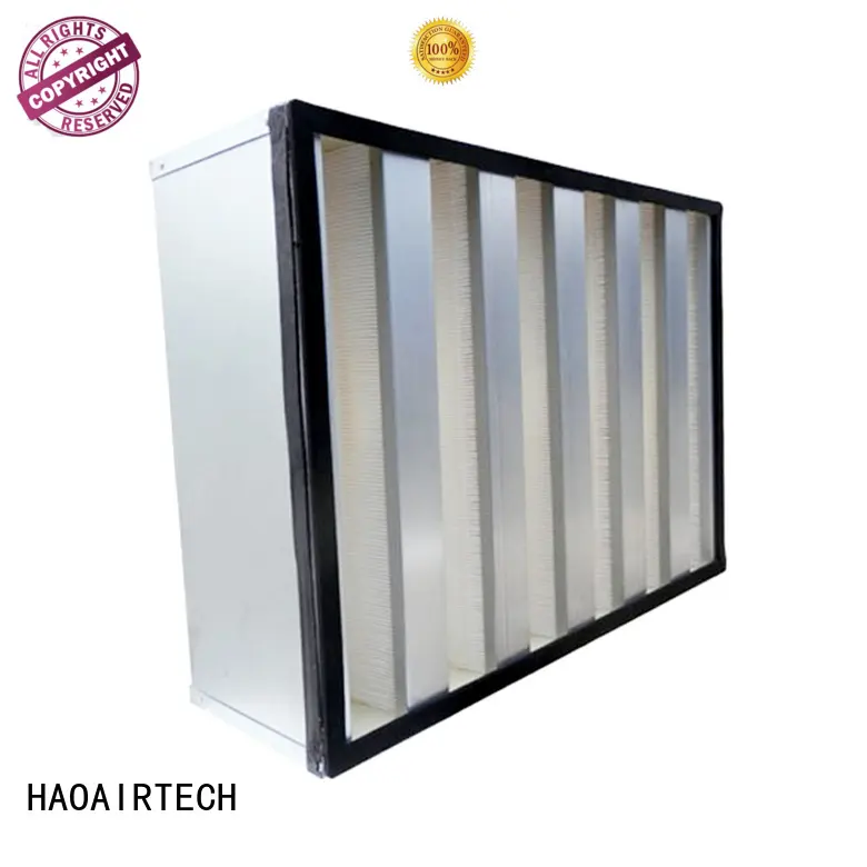 mini pleats hepa filter h12 with dop port for electronic industry 1