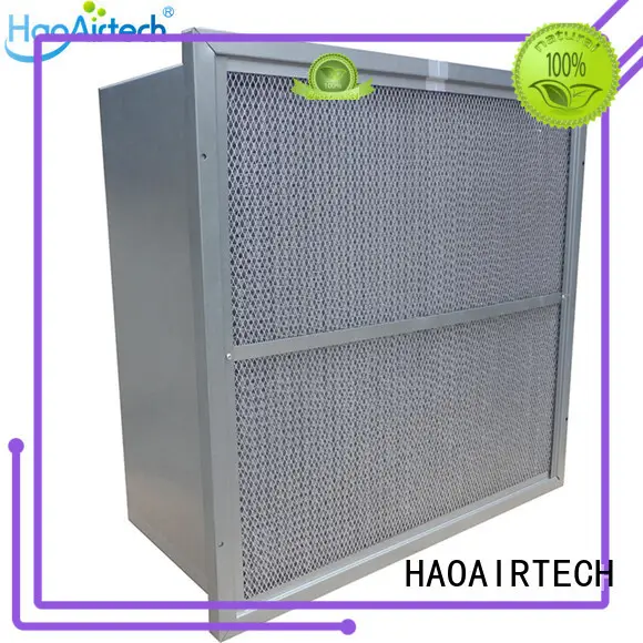 HAOAIRTECH ashare v cell rigid filter with two side flang for schools and universities 1