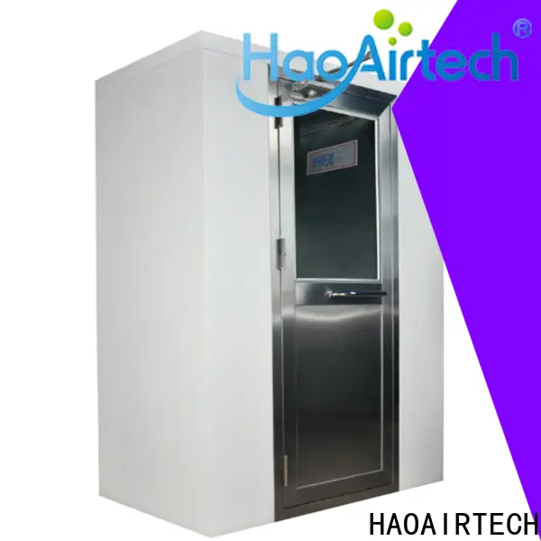 HAOAIRTECH plc control system air shower with automatic swing door for pallet cargo 1
