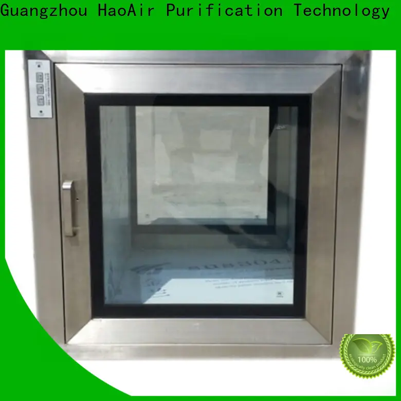 plc control cleanroom pass box with arc design gmp standard for hospital 1