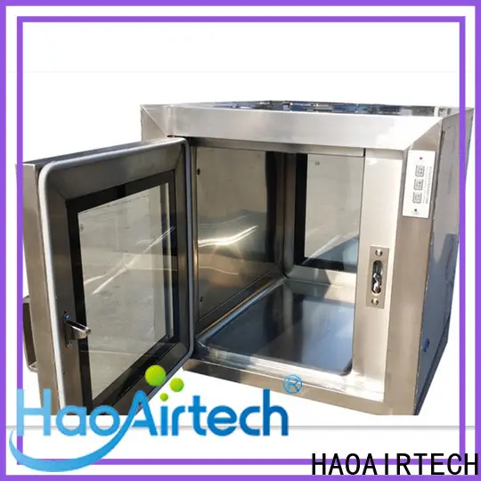 HAOAIRTECH cleanroom pass box with arc design gmp standard for hospital3 1