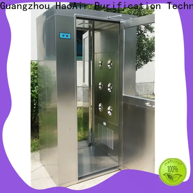 HAOAIRTECH plc control system air shower price with automatic swing door for ten person 1