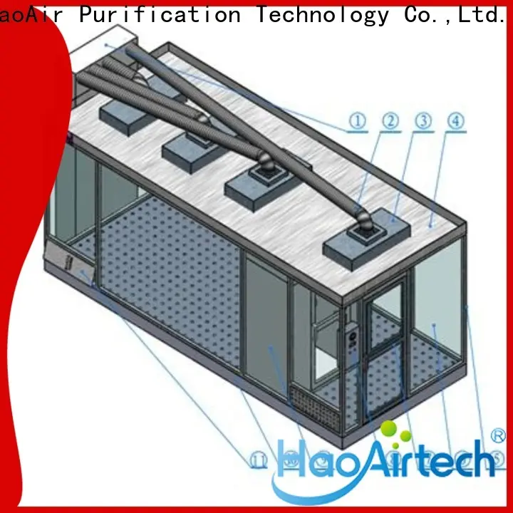 portable clean room construction vertical laminar flow booth online 1