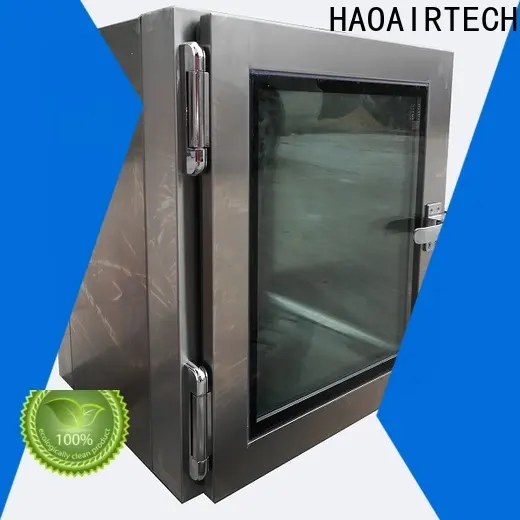 HAOAIRTECH interlocking cleanroom pass box embedded lamps for clean room purification workshop 1
