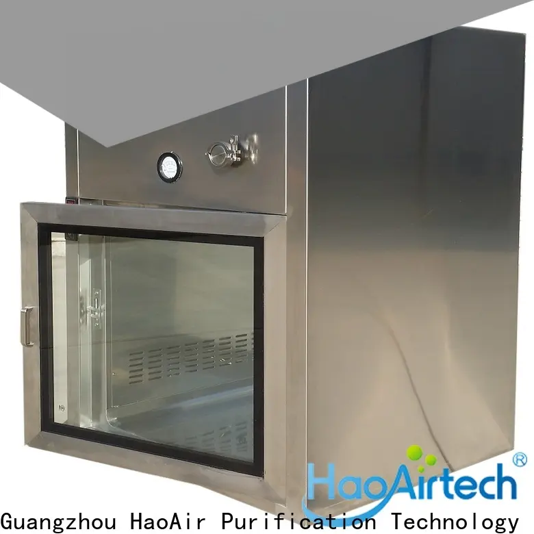 HAOAIRTECH interlocking pass through box with baked painting for clean room purification workshop 1