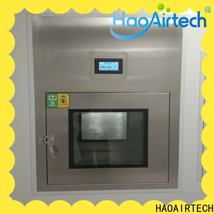 interlocking cleanroom pass box with conveyor line for clean room purification workshop 1