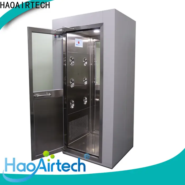 HAOAIRTECH explosion proof air shower price with top side air flow for pallet cargo 1