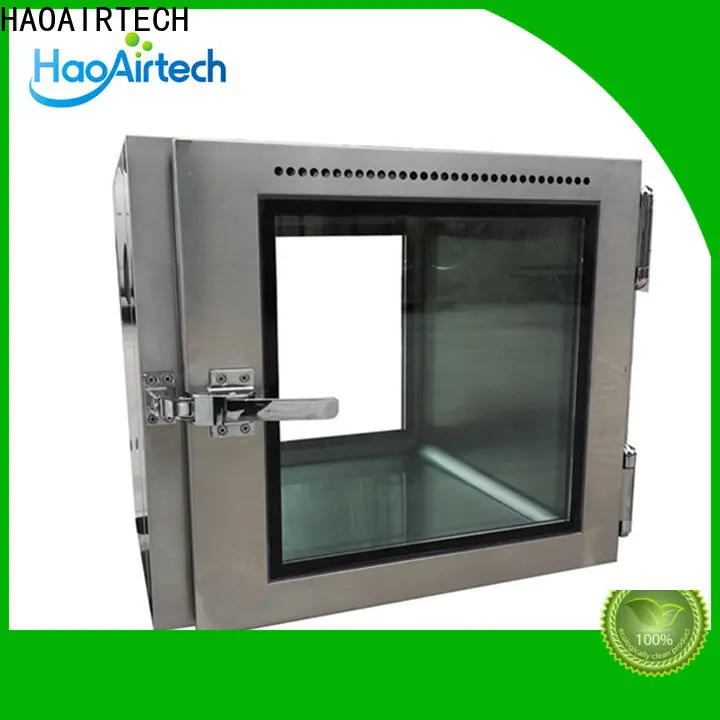 HAOAIRTECH pass through box with arc design gmp standard for clean room purification workshop 1