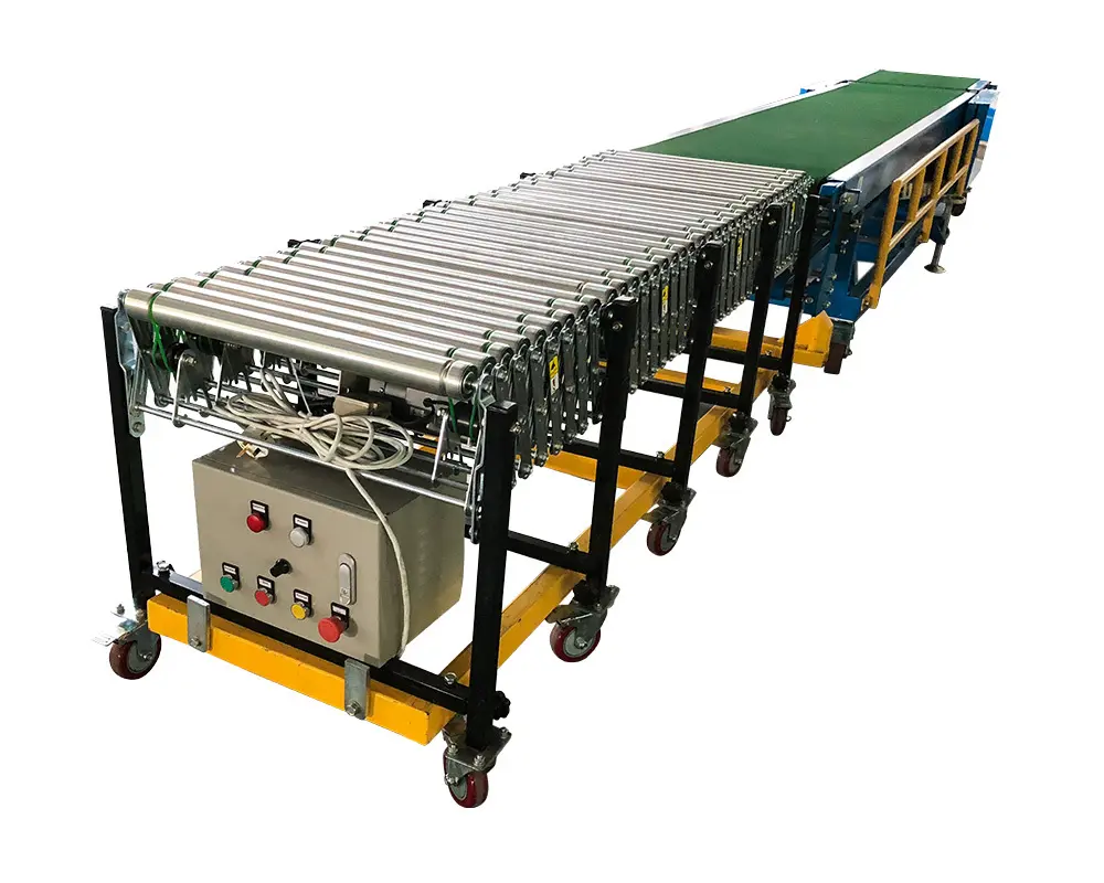Top belt conveyor for truck loading unloading loading manufacturers for warehouse 2