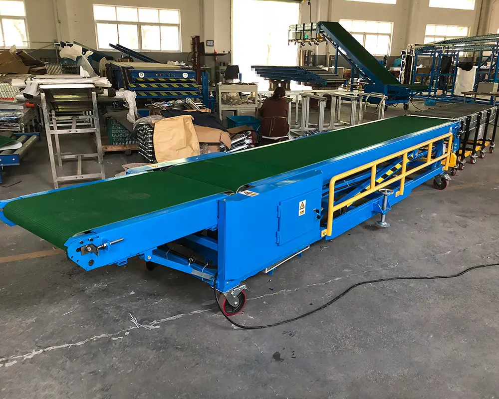 Top belt conveyor for truck loading unloading loading manufacturers for warehouse 3