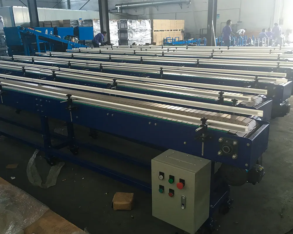 Custom chain drive conveyor system slat for business for cosmetics industry 4