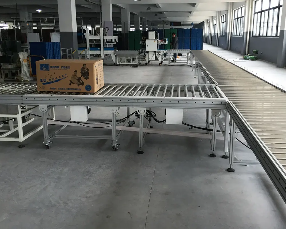 YiFan powered 90 degree curve conveyor company for warehouse 4
