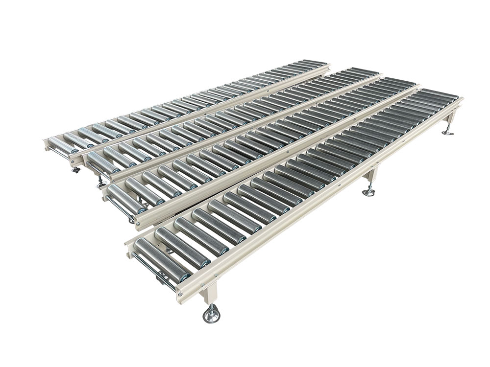 Warehouse Gravity Roller Conveyor System Cardboard Loading Unloading ...