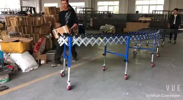 Flexible expandable roller conveyor,gravity skate wheel conveyor 1