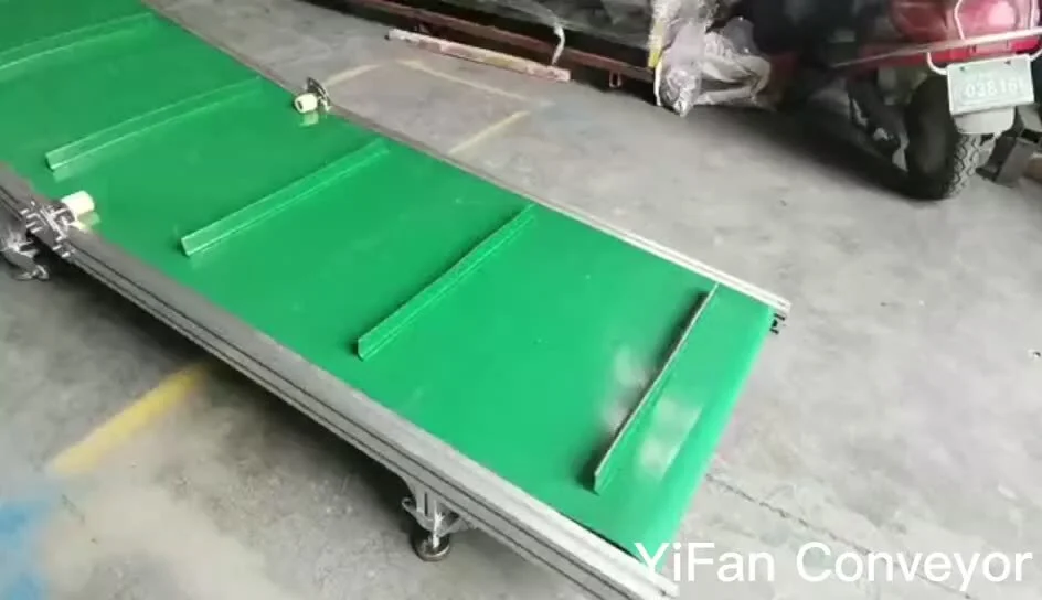 Mobile Climbing Inclined Aluminum PVC Belt Conveyor assembly line 1