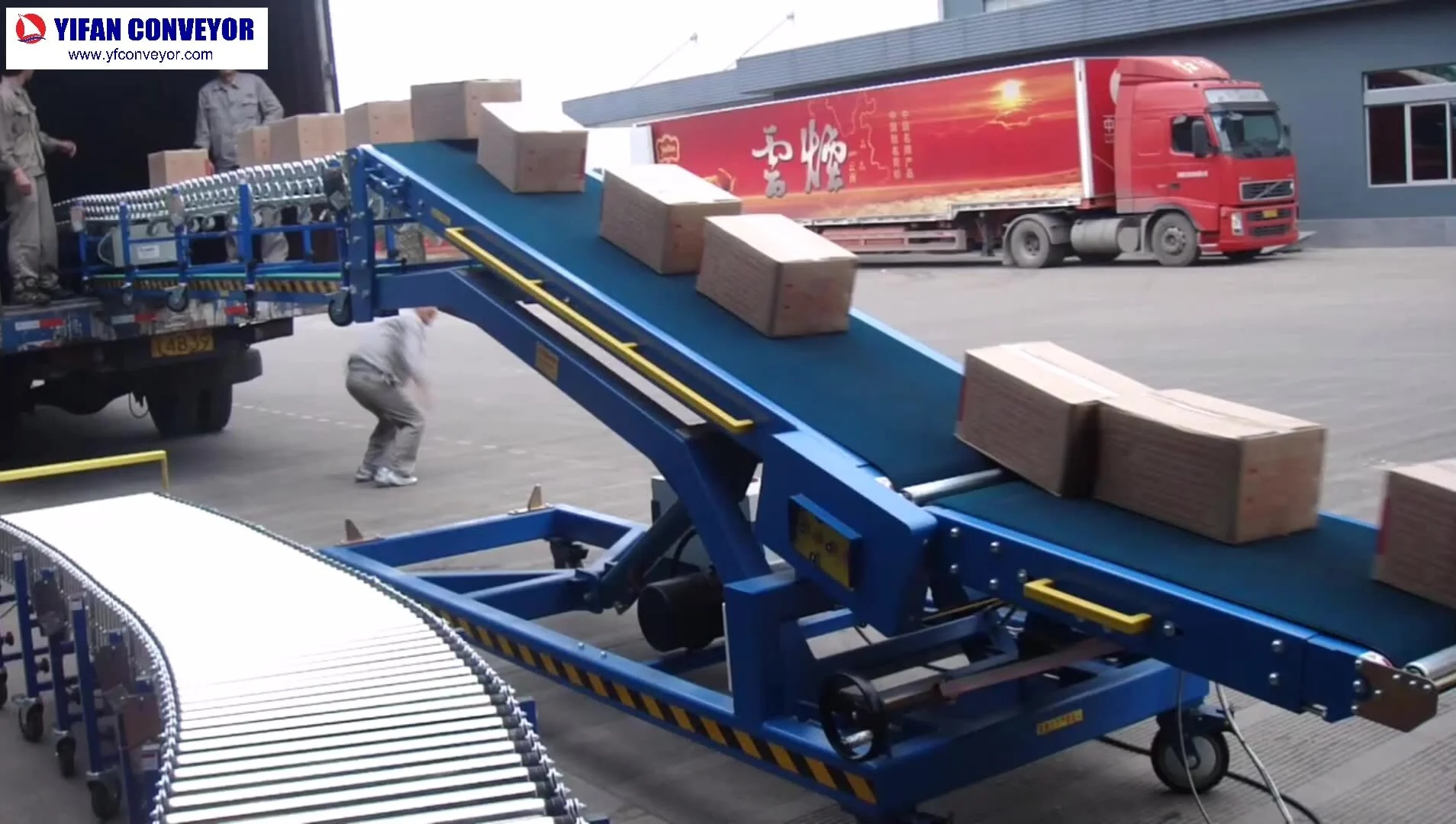 Wholesale high quality 20ft container loading unloading conveyor portable truck loader conveyor factory price 1