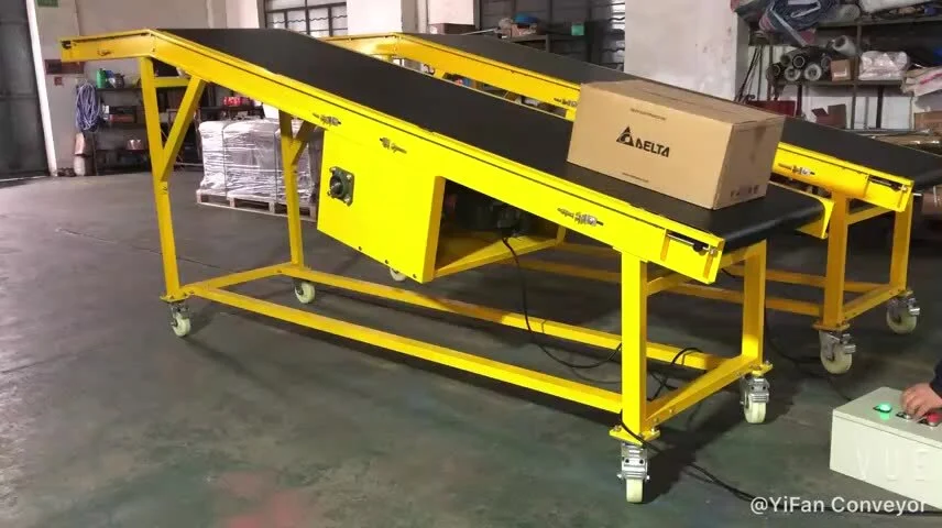 Customized good quality inclined black belt conveyor for warehouse conveyor 1