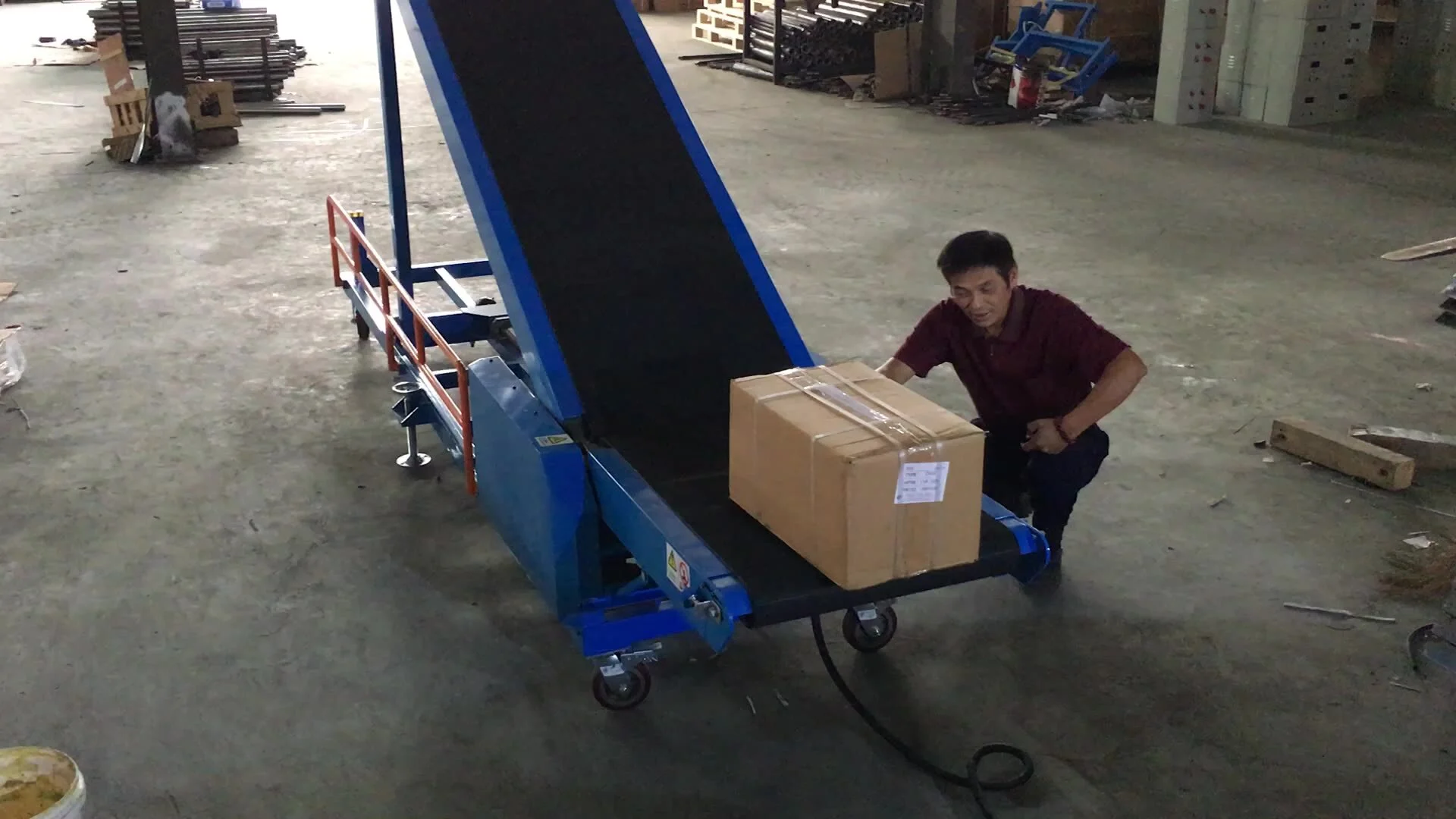 Van Truck Container Loading Conveyor Combined Extendable Powered Roller Conveyor 1
