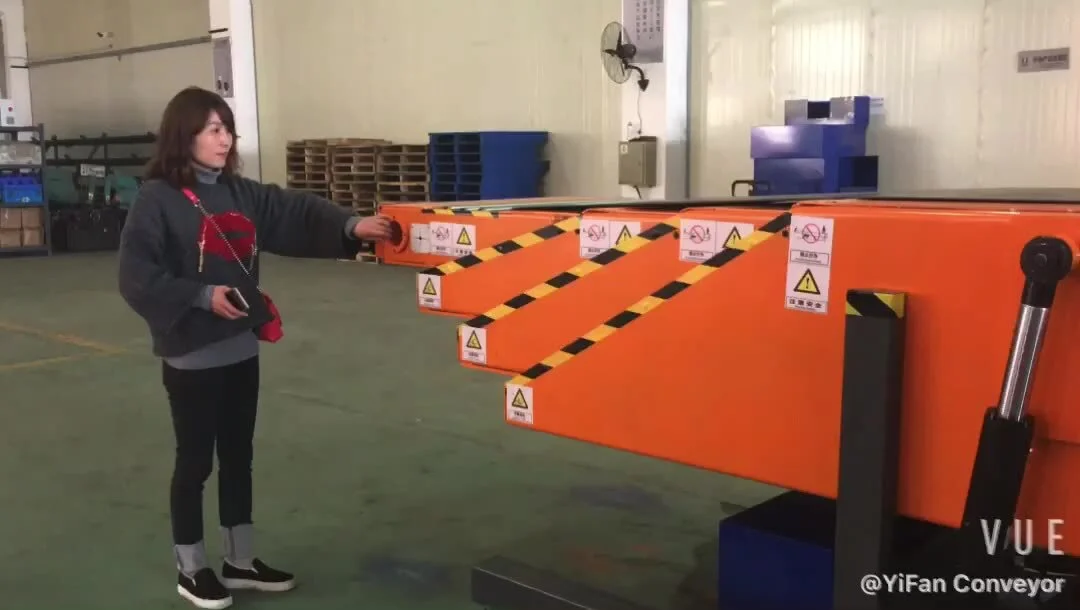 Hydraulic mobile truck unloader telescopic truck unloading conveyer 1