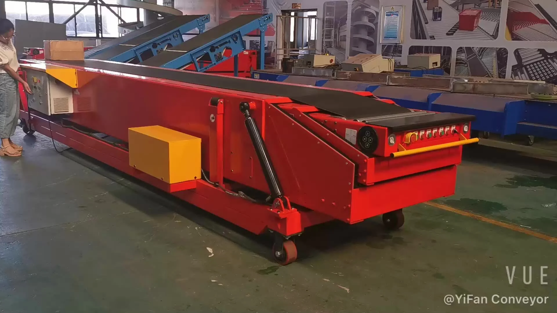Fashion expandable belt conveyor unloading system for factory 1