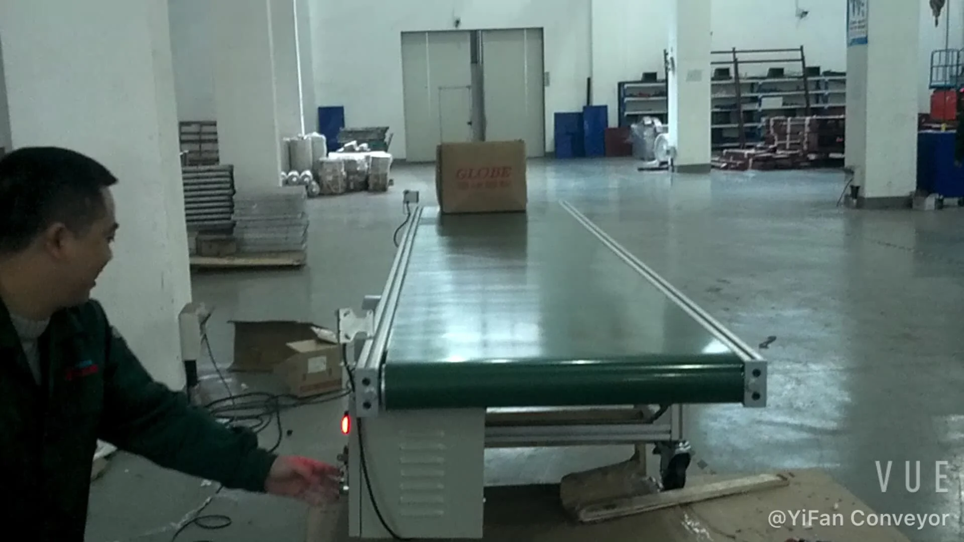 Industrial Portable Electric Motor Light Duty Aluminum PVC Belt Conveyor 1