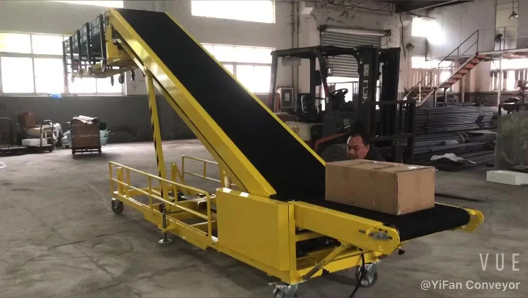 Flexible Motorized Load and Unload Inclined Belt Conveyor 1
