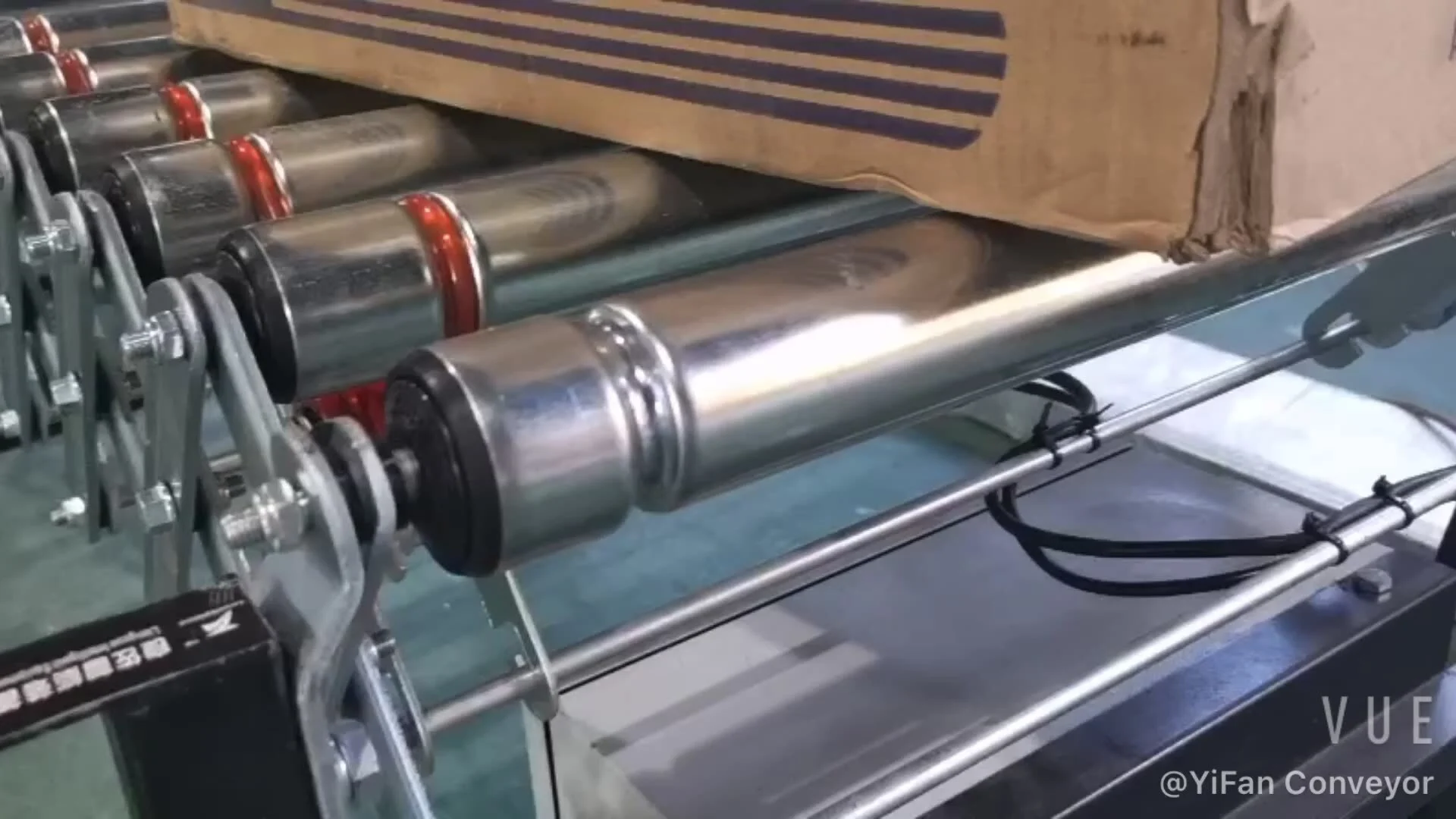 Transportadores de rodillos de correa flexible motorizados fabricados en fábrica 1
