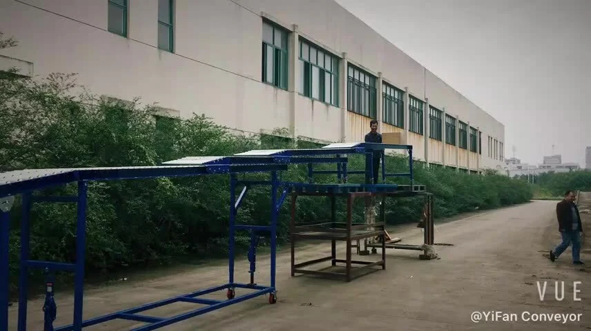 Expandable good quality flexible gravity Double PVC  Roller Conveyor 1
