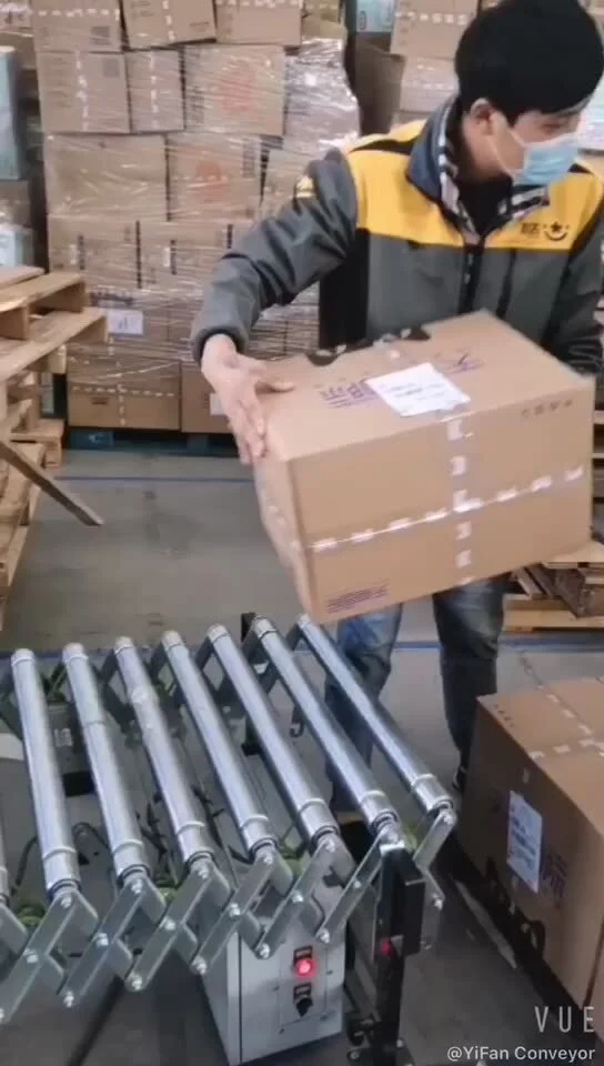 Convoyeurs à rouleaux télescopiques en gros pour carton de transport 1