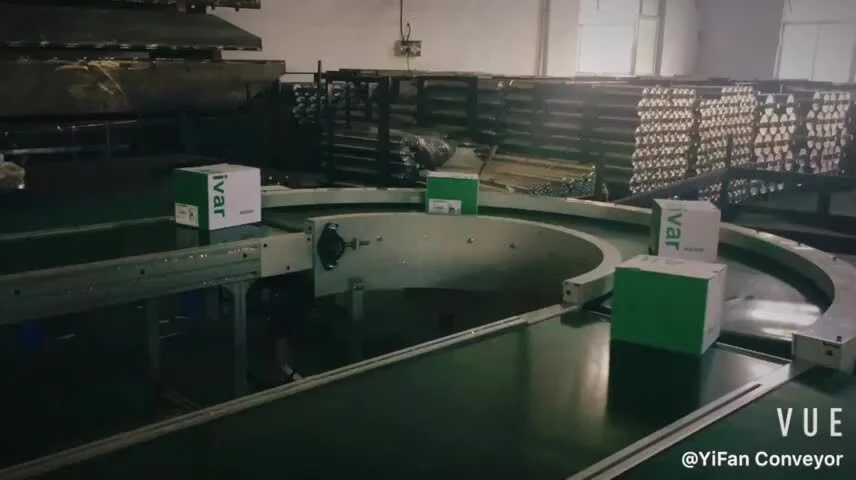 industrial flat PVC belt line turning curved conveyor machine Assembly equipment 90  180 Degree Curve Belt Conveyor 1