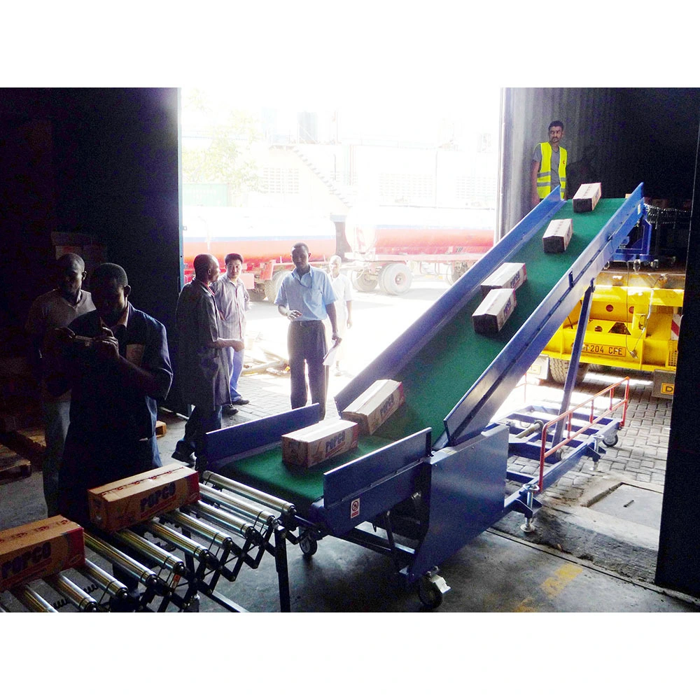 Automatic Conveyor Belt Machine Container Truck Loading Unload Carton Conveyor System1 1