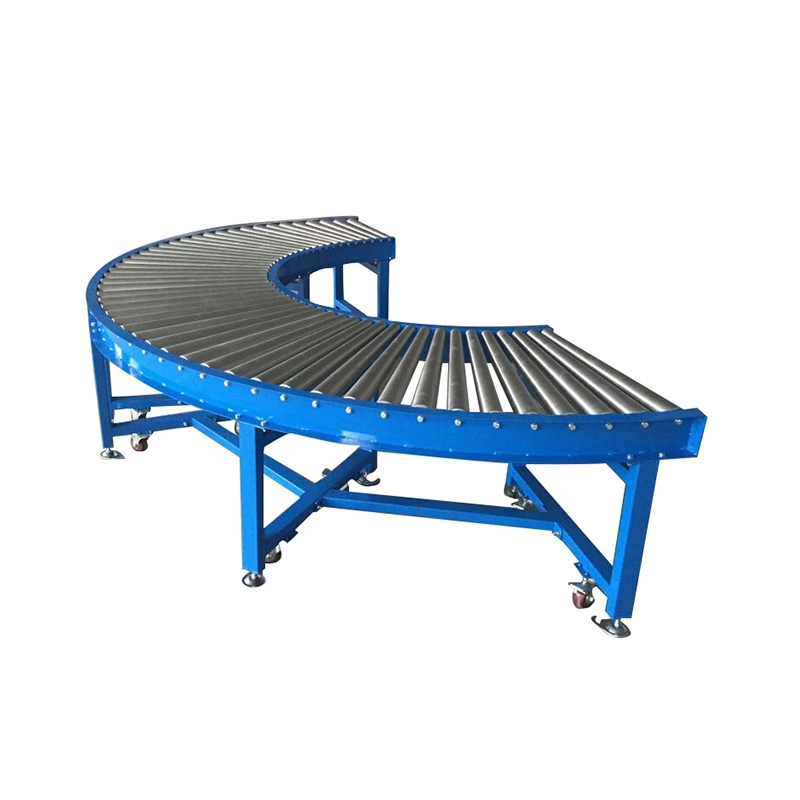90 and 180 degree gravity feed roller conveyor gravity rubber roller conveyor 1