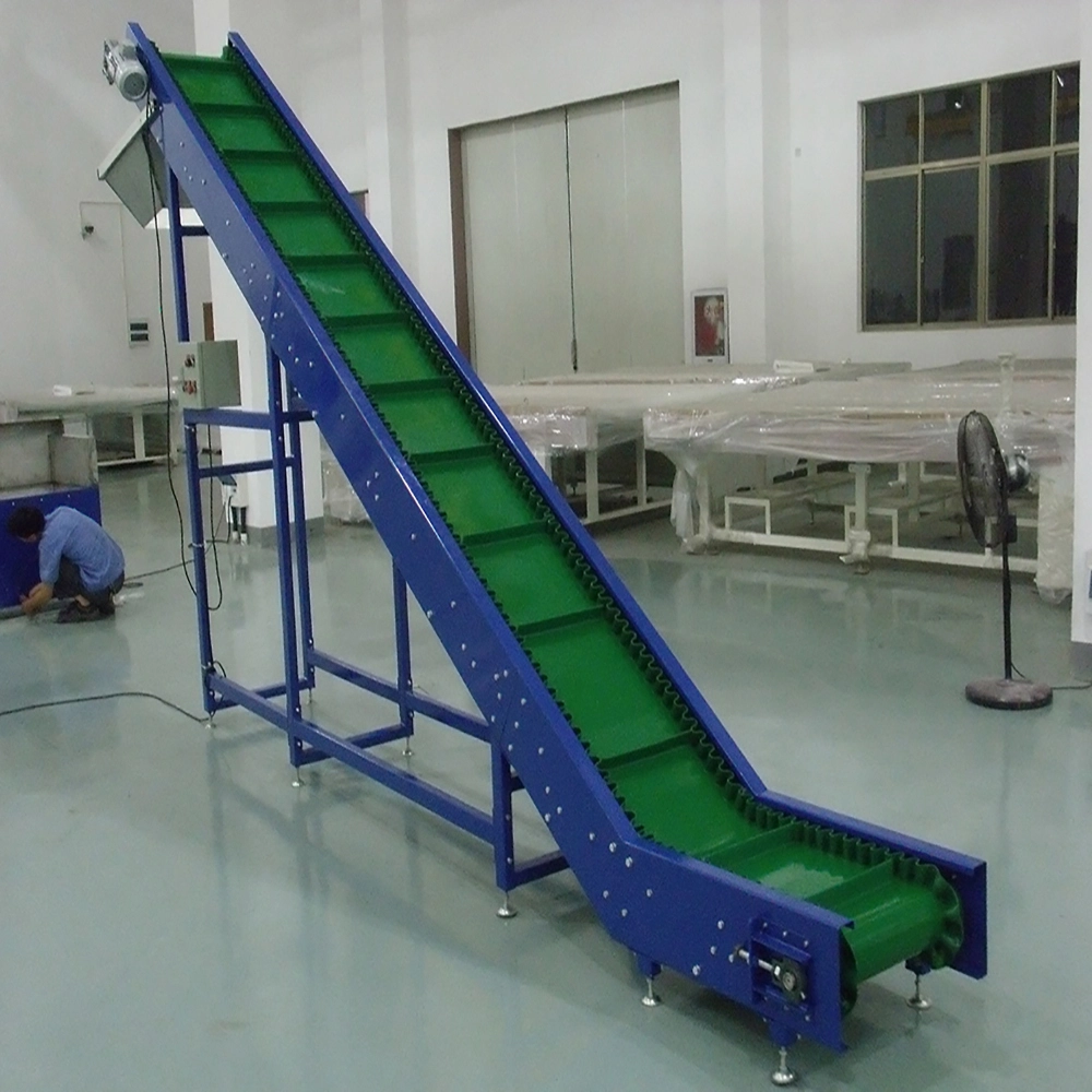 Upgrade green corrugated sidewalls pvc belt conveyor 1
