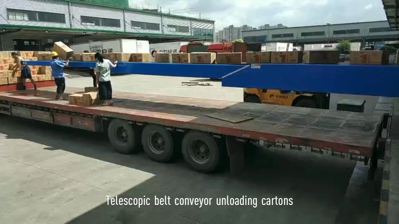 Yifan automatic telescopic belt conveyor container unloading belt conveyor1 1