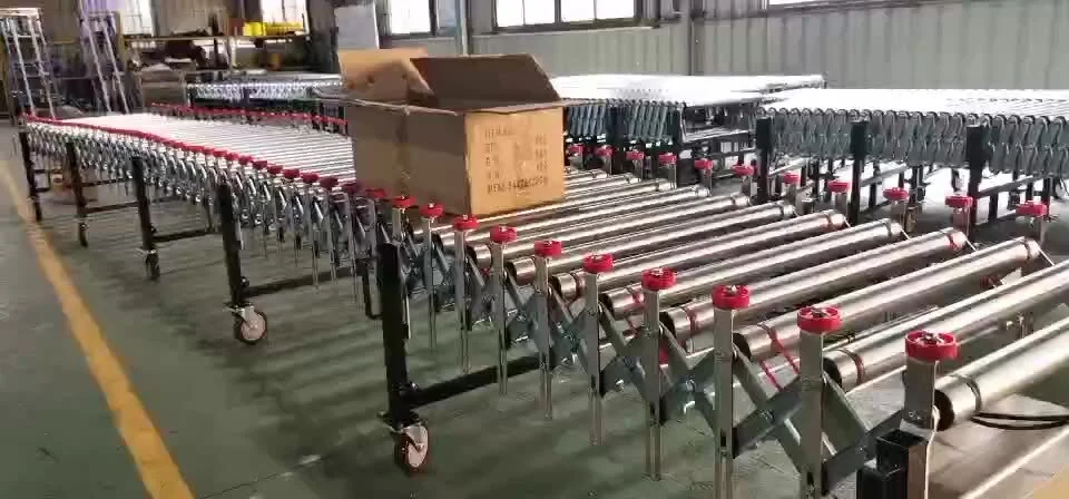 Flexible expansible gravity cans,cartons,roller conveyor1 1