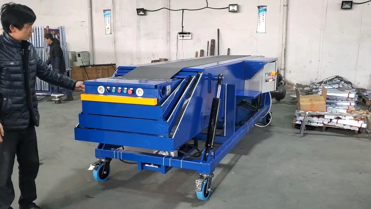 Telescopic loading and unloading belt conveyor for 40ft containers2 1