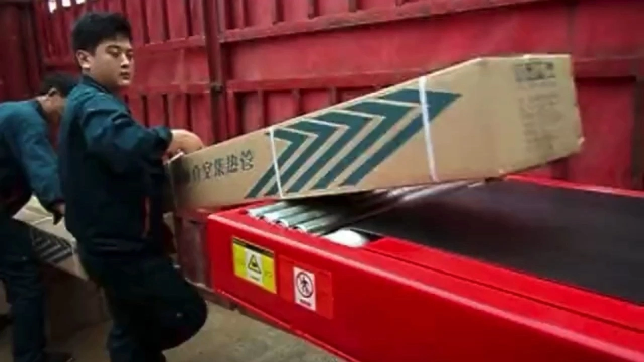 Factory design best price telescopic belt conveyors unloading equipment1 1