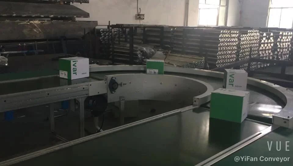 90 Degree bend  PVC belt conveyor in aluminum,steel,stainless steel frame 1