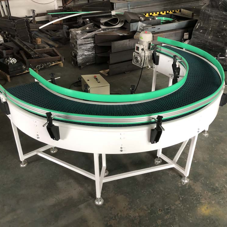 Curved plastic top Chain conveyor for food industry 1